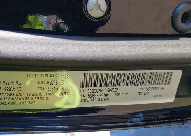 2C3CDZAG4JH302927: 38727114