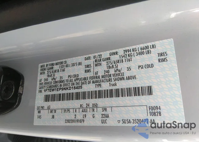 1FTEW1EP9NKD18405: 38735853