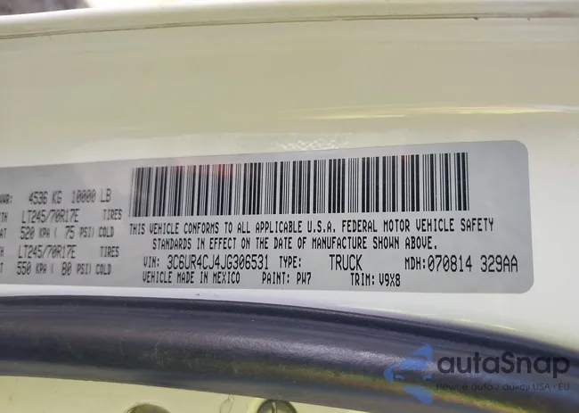 3C6UR4CJ4JG306531: 38746580