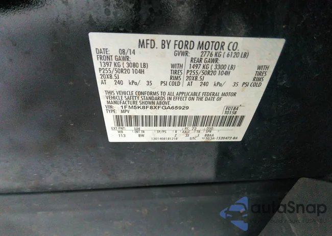 1FM5K8F8XFGA65929: 38765266