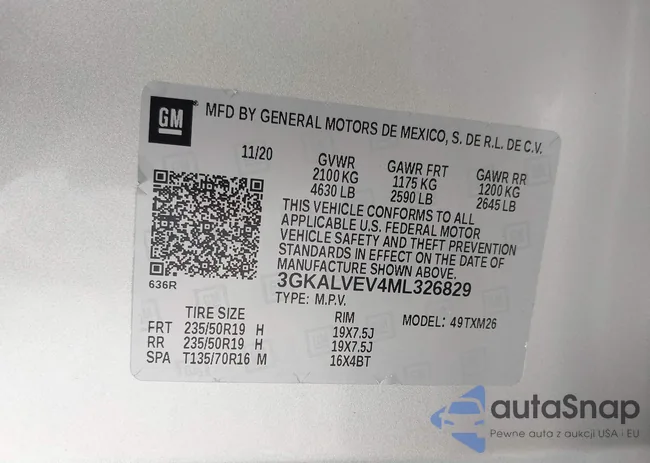 3GKALVEV4ML326829: 38771065