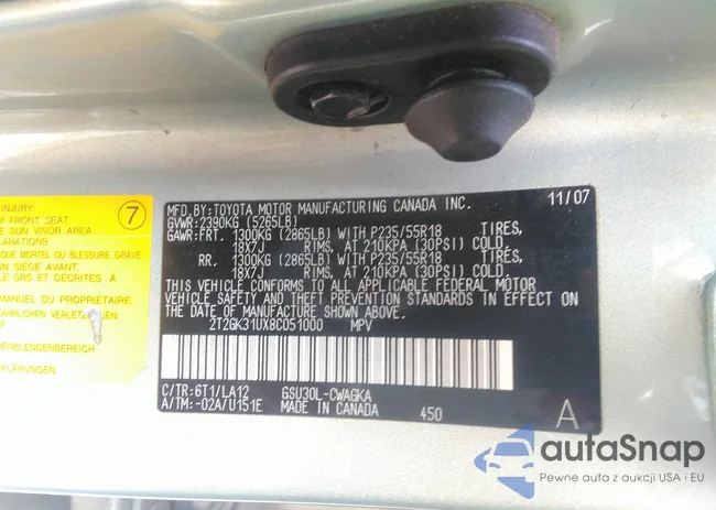 2T2GK31UX8C051000: 38777571