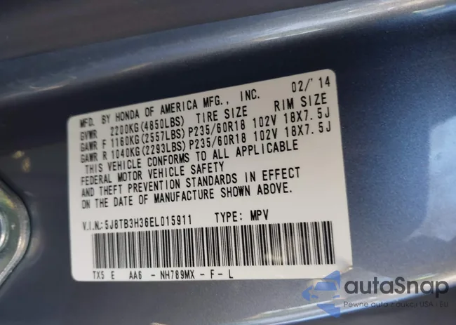 5J8TB3H36EL015911: 38785975
