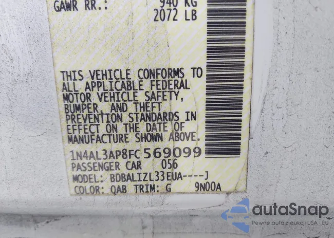 1N4AL3AP8FC569099: 38798720