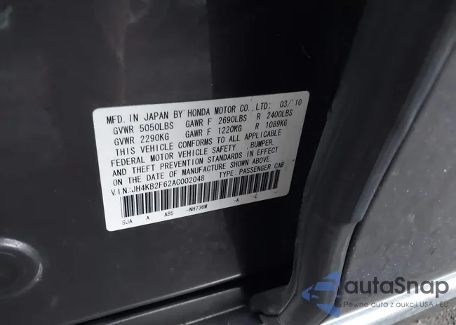 JH4KB2F62AC002048: 38798989