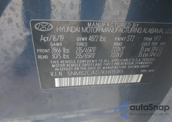 5NMS2CAD7KH115185: 38800927