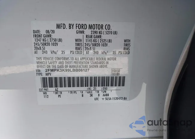 2FMPK3K99LBB06127: 38803212