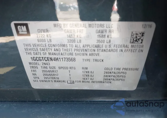 1GCGTCEN4H1173568: 38809944