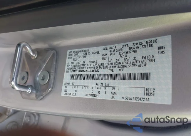 1FMCU0GD7KUB45683: 38817538