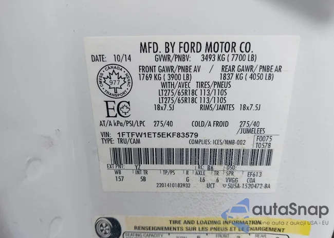 1FTFW1ET5EKF83579: 38818270