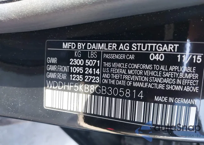 WDDHF5KB8GB305814: 38821726