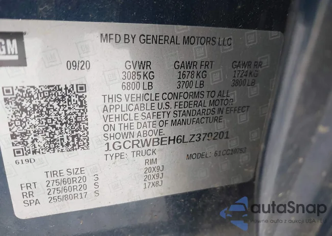 1GCRWBEH6LZ379201: 38831731