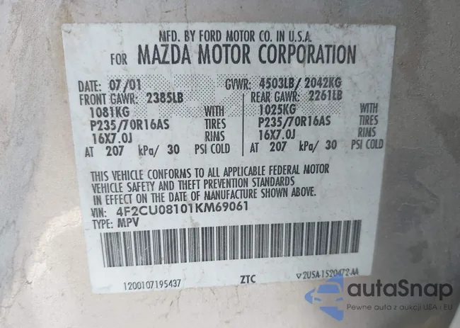 4F2CU08101KM69061: 38841473