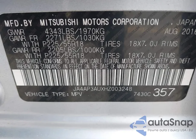 JA4AP3AUXHZ003248: 38843847