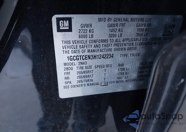 1GCGTCEN3H1242234: 38858300