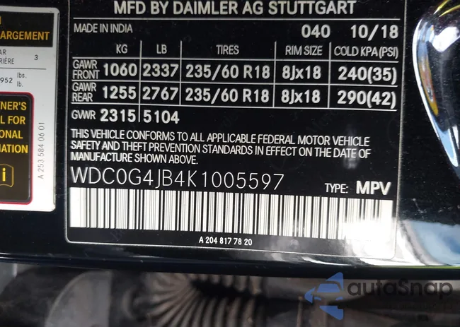 WDC0G4JB4K1005597: 38864765