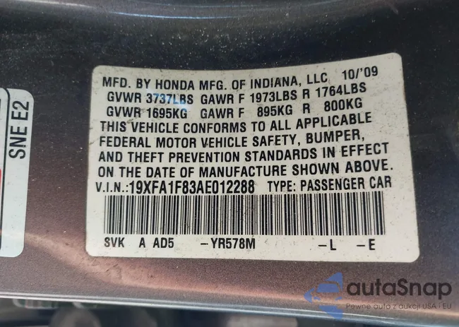 19XFA1F83AE012288: 38880609