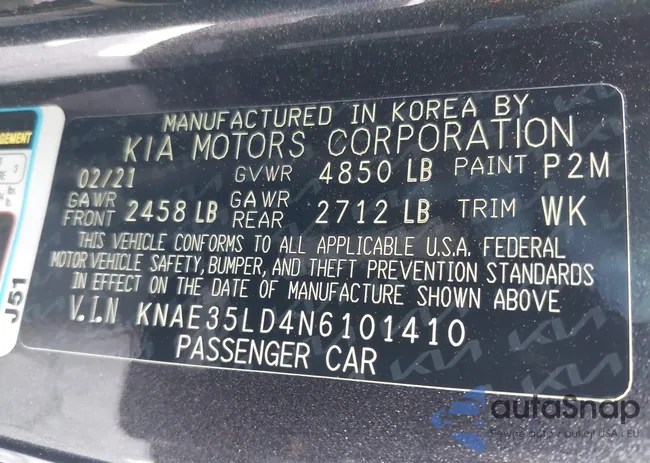 KNAE35LD4N6101410: 38884664