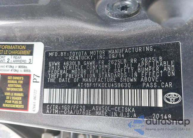 4T1BF1FK0EU459630: 38903119