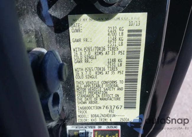 1N6BD0CT3DN763767: 38907210