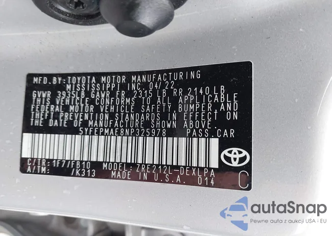 5YFEPMAE8NP325978: 38908788