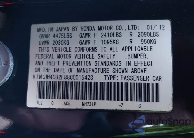 JH4CU2F88CC015423: 38916524