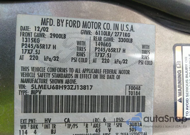 5LMEU68H93ZJ13817: 39916127