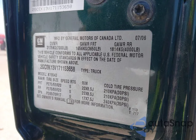 2GCEK13V171153658: 39922623