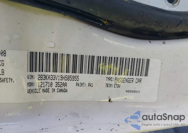 2B3KA33V19H585955: 39923973