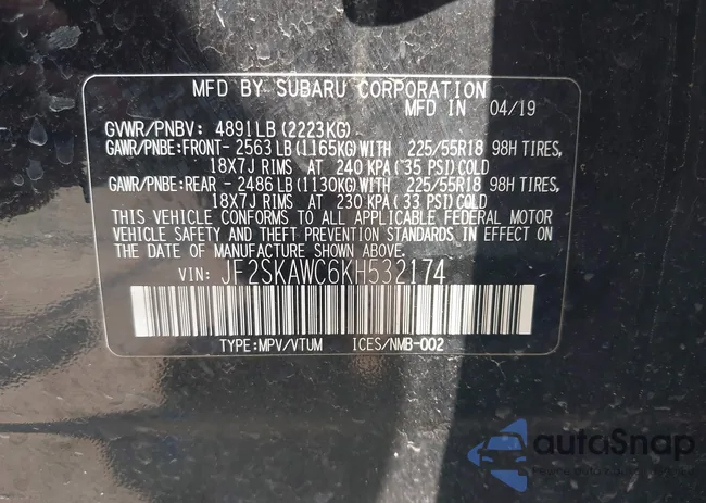 JF2SKAWC6KH532174: 39928316