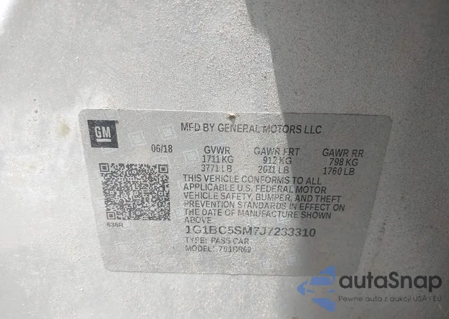 1G1BC5SM7J7233310: 39930327