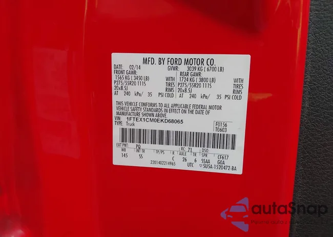 1FTEX1CM0EKD68065: 39933437