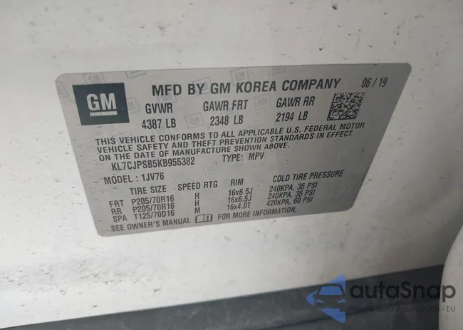 KL7CJPSB5KB955382: 39933387