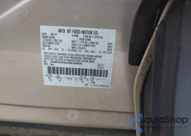 2FMPK3K82HBC40508: 39934635