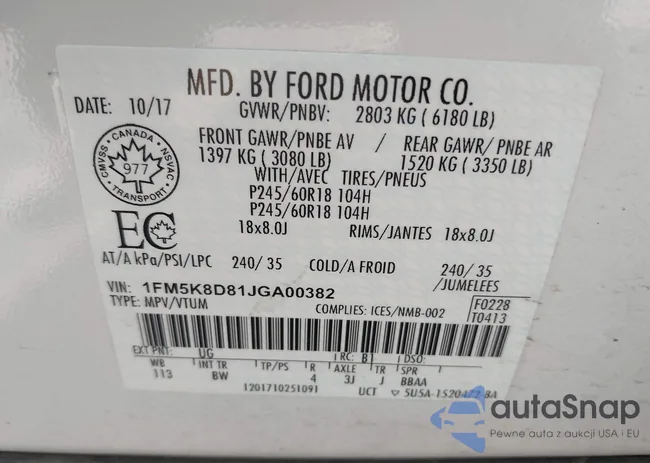 1FM5K8D81JGA00382: 39937975