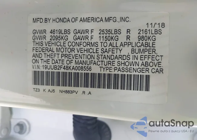 19UUB2F48KA008556: 39937314