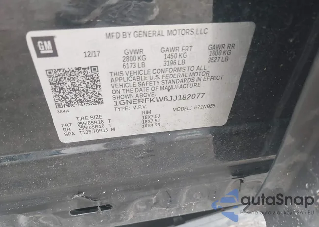 1GNERFKW6JJ182077: 39942690