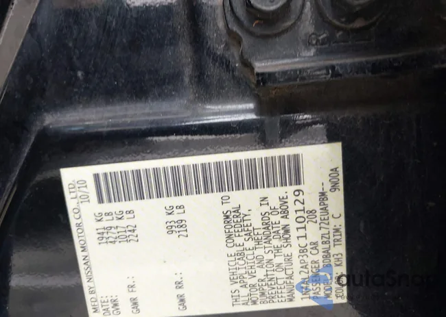 1N4AL2AP3BC110129: 39943967