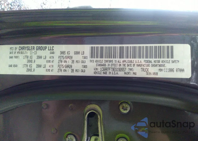 1C6RR7FT9ES192657: 39947243