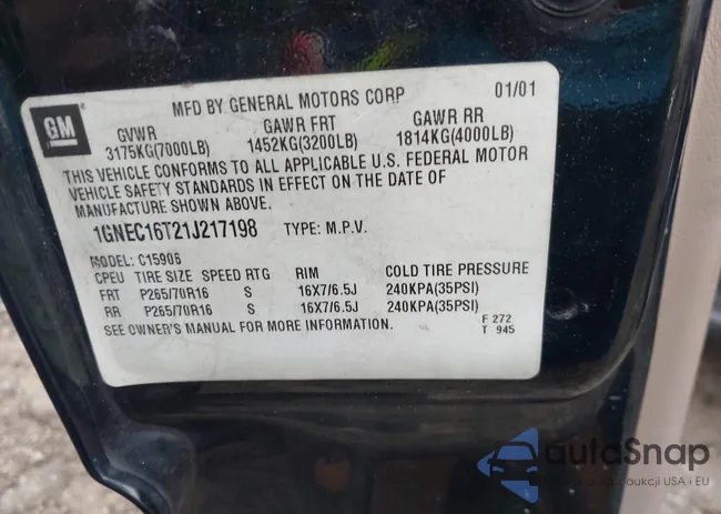 1GNEC16T21J217198: 39955378