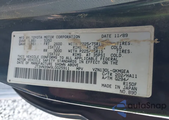 JT3VN39W9L0025911: 39955277