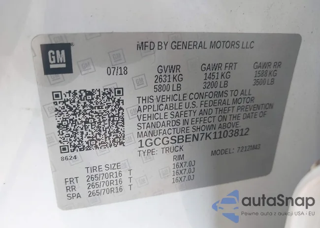 1GCGSBEN7K1103812: 39957103