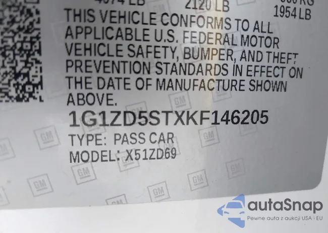 1G1ZD5STXKF146205: 39966518