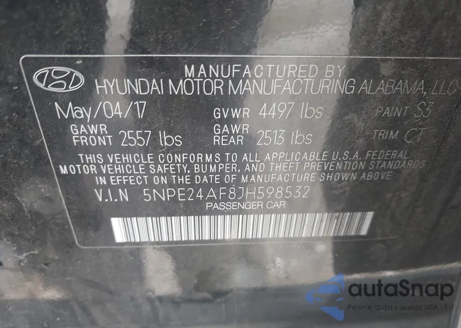 5NPE24AF8JH598532: 39973989