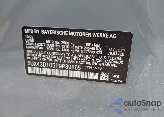 5UX43DT05P9P39865: 39974248