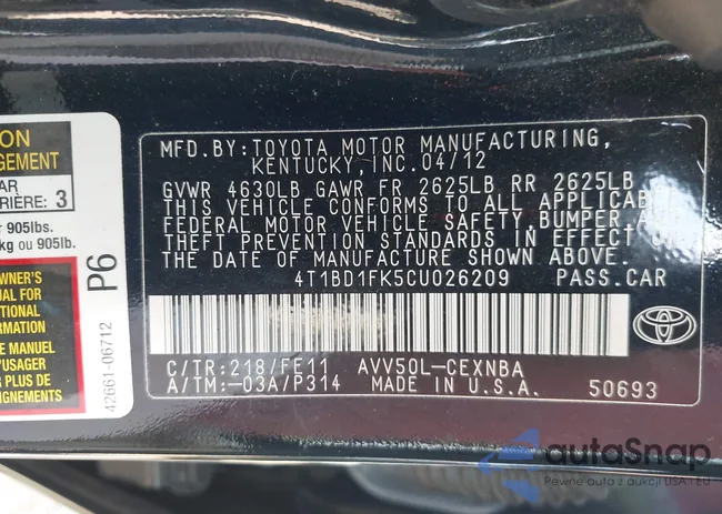 4T1BD1FK5CU026209: 39975311