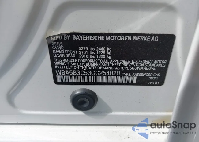 WBA5B3C53GG254020: 39975757