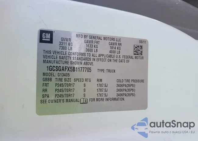 1GCSGAFX5B1177705: 39975059