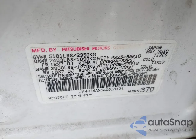 JA4JT4AX5AZ016104: 39975906