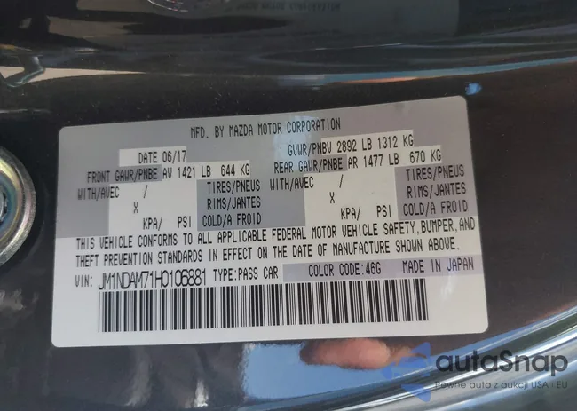 JM1NDAM71H0106881: 39978571